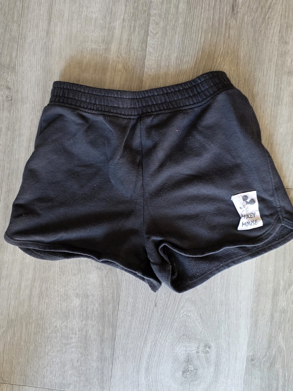Black Kids Athletic Shorts with Playful Patch